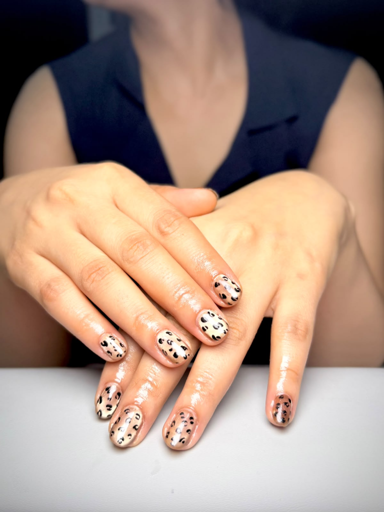 Leopard Print Gel Nails
