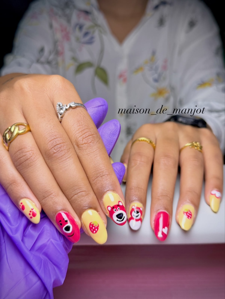 Lotso Bear & Strawberry Hand-painted Art