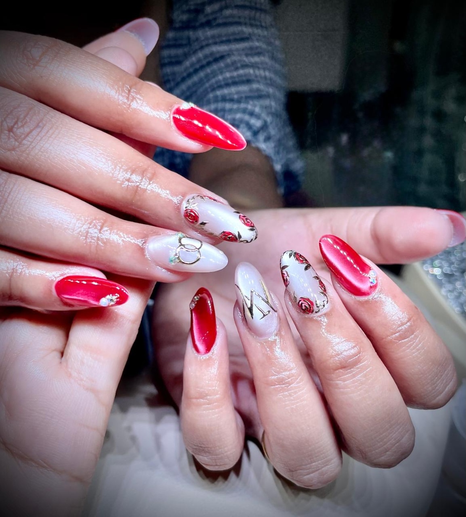 3D Rose nail art